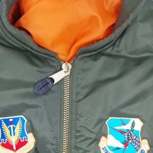 Vintage USAF Flight Jacket w/Original Military Patches & Insignia Men's Medium